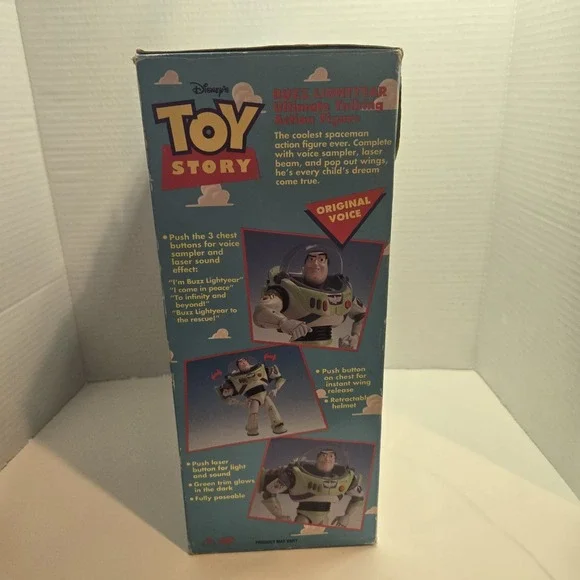 TOY STORY Ultimate Talking Action Figure BUZZ LIGHTYEAR 1995 First Edition W Box